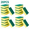 10/20pcs Reusable Double-Sided Cleaning Sponge Dishwashing Cleaning Wipe Household Scouring Pad Sponge Set Kitchen Accessories 1