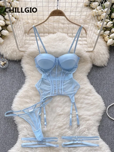 CHILLGIO Women Sexy Mesh Transparent Bra Brief Suits Fashion Erotic  Intimate Lingerie Bodycon Push Up Underwire Underwear Sets - AliExpress