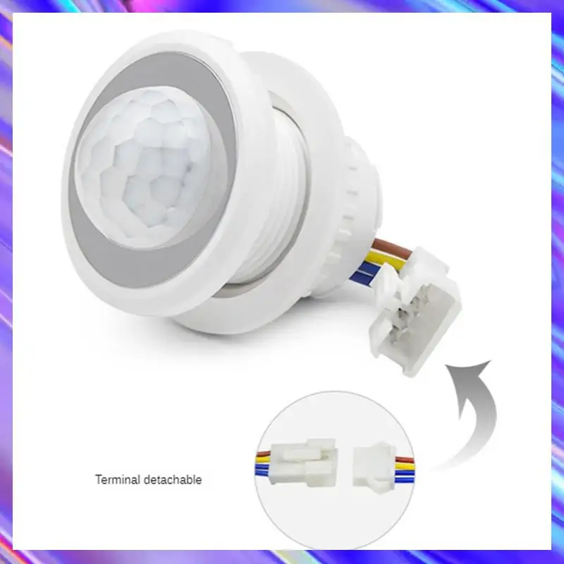 2Pcs 110-220V PIR Sensor Smart Detection Time Delay Adjustable Infrared Induction Detector