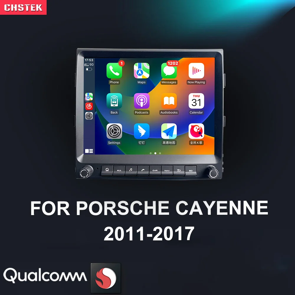 CHSTEK autoradio Android 13 Carplay navigazione per Porsche Cayenne II 2 2011 2012 2013 2014-2017 Qualcomm WIFI 4G Auto Stereo