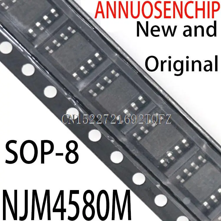 

200PCS New and Original 4580 4580D JRC4580 SOP-8 NJM4580M