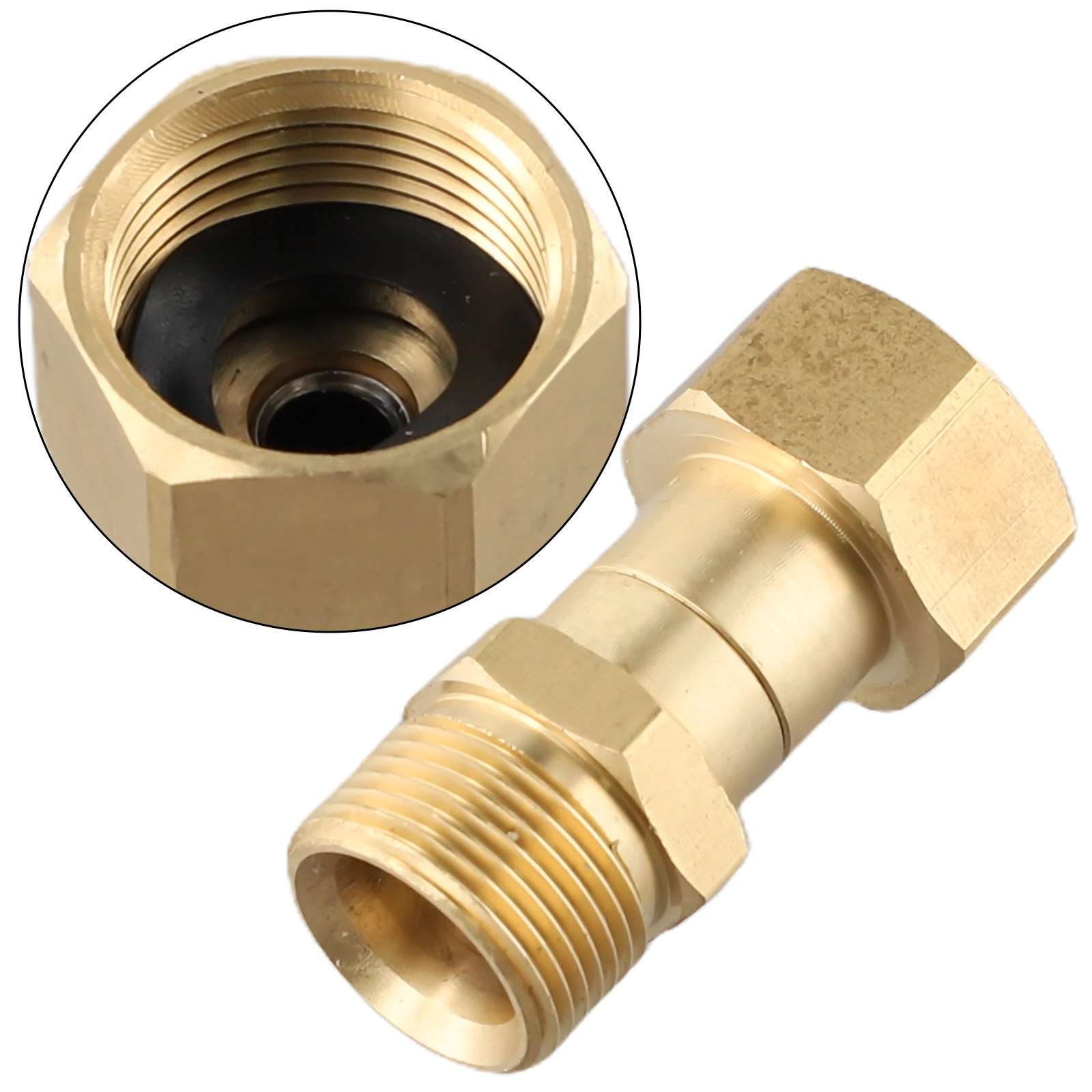 

M22 14mm Thread Pressure Washer Swivel Joint Kink Free Connector Hose Fitting Garden Irrigation Utility Accessories