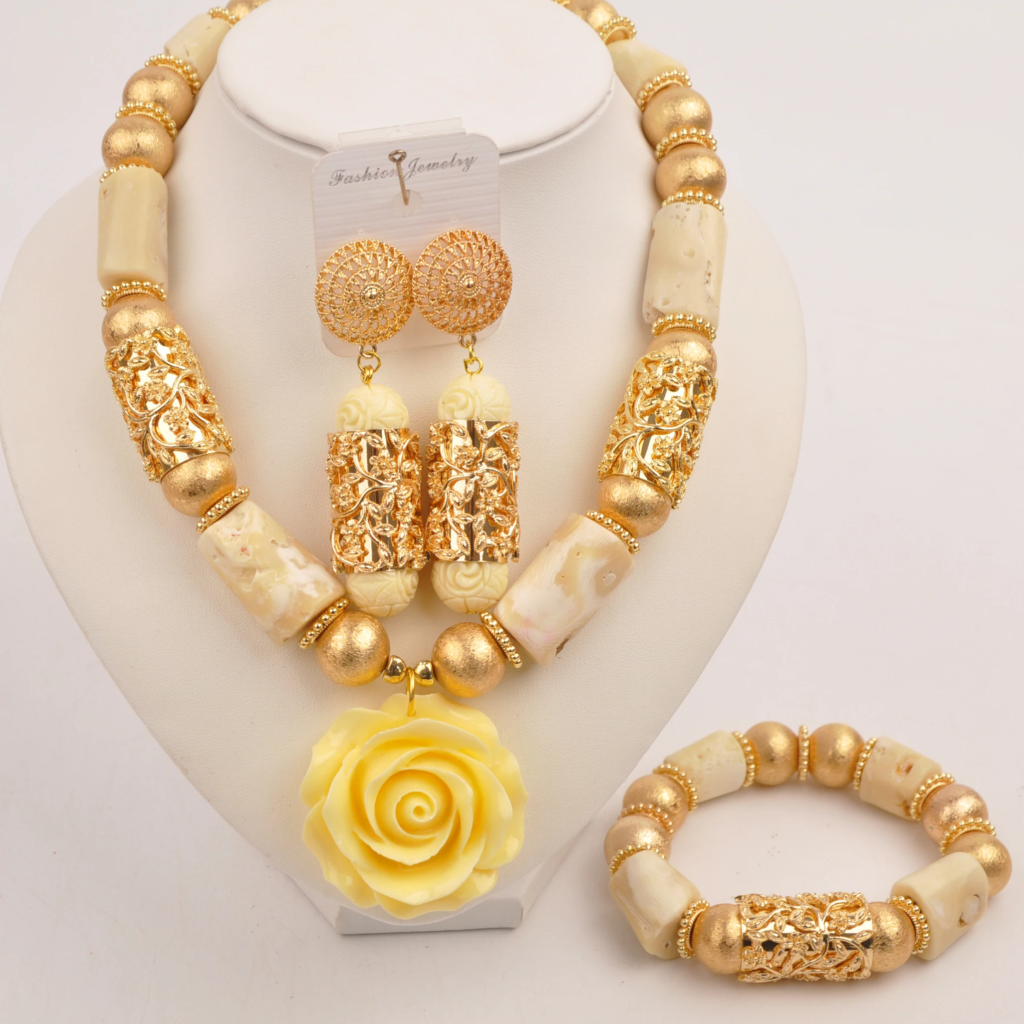 

Natural White Coral Bead Necklace Bride Jewelry Sets