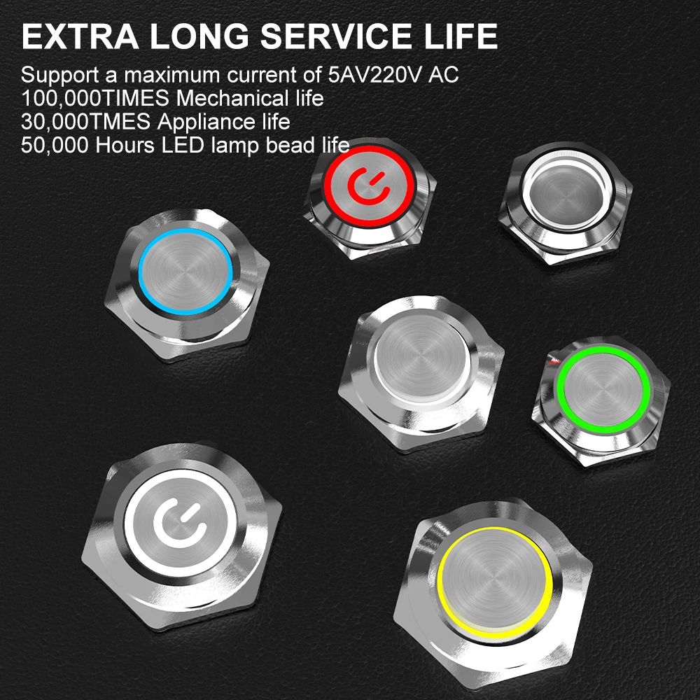 GTRIC ݼ Ǫ  ġ   ڵ  ڵ   1NO LED , ڵ Ǫ , 16mm