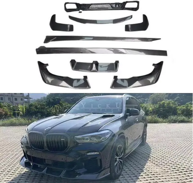 

LD Style For BMW G05 X5 2019 2020 2021 2022 2023 Real Carbon Fiber Bumper Front Lip Rear Diffuser Side Skirt Spoiler Body Kit