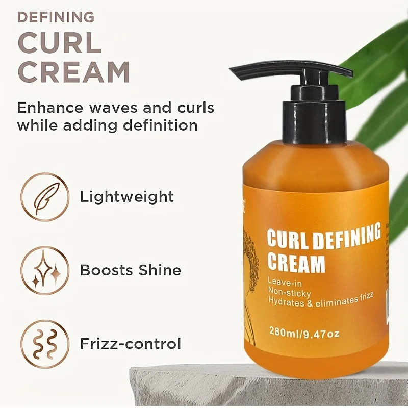 GZE CURL DEFINING CREAM with Argan Oil for Wavy and Curly Hair Hair Moisturizer and Deep Conditioning for Shine and Bounce 3