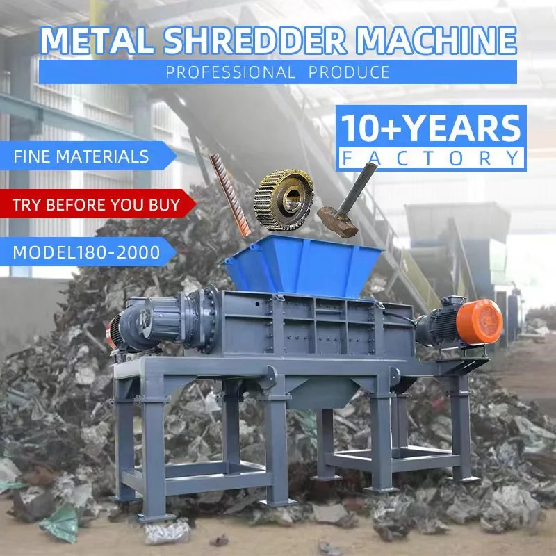 Triturador de aço pequeno mini pesado eixo duplo industrial ferro alumínio  carro esmagamento shredding máquina sucata metal shredder - AliExpress