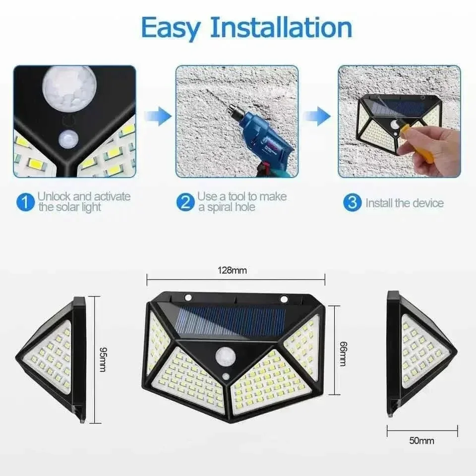 Eco-Friendly Solar Motion Sensor LED Wall Light – Waterproof Outdoor Security and Decorative Lamp