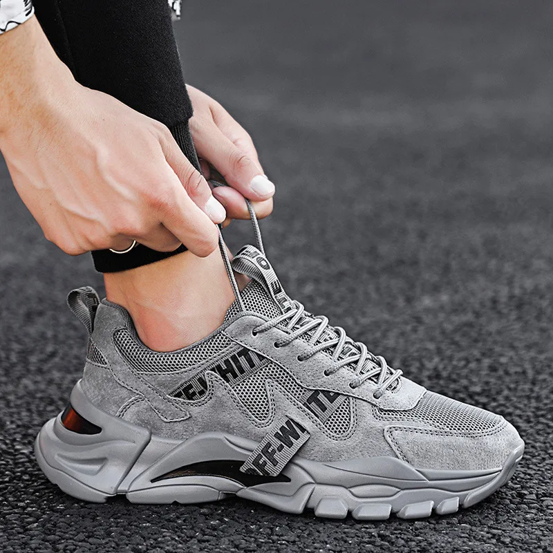 

2022 Spring Autumn New Casual Non-slip Fashion Shoes Men's Breathable Lace-up Chic Sneakers Male Comfortable All-match Men Shoes
