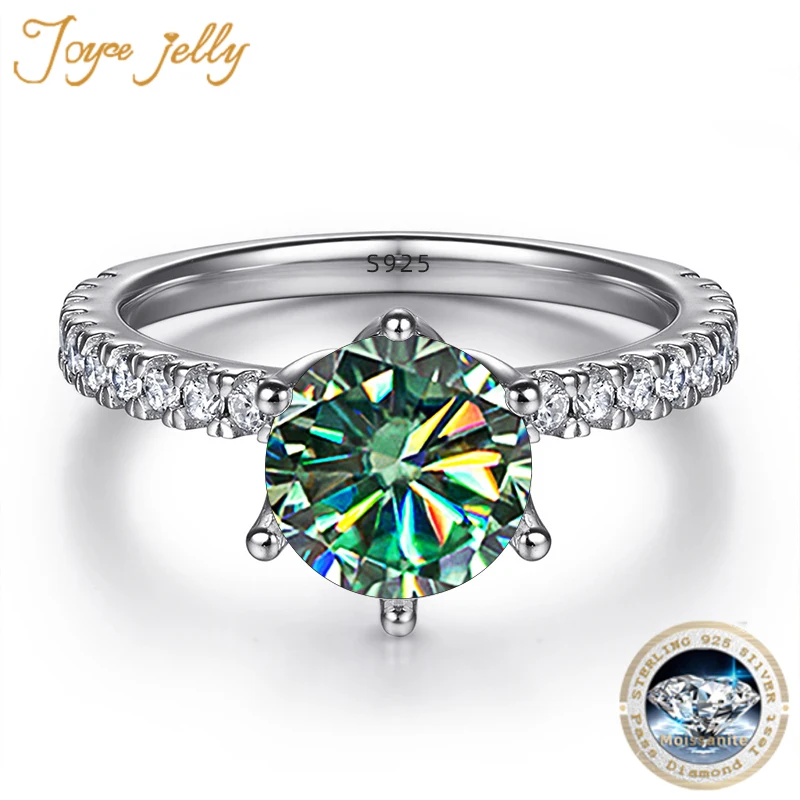 Joycejelly D Color 2Ct Moissanite Ring Diamond Engagement 925 Sterling Silver Jewerly Wedding Con Certificato Di Gioielli All'Ingrosso