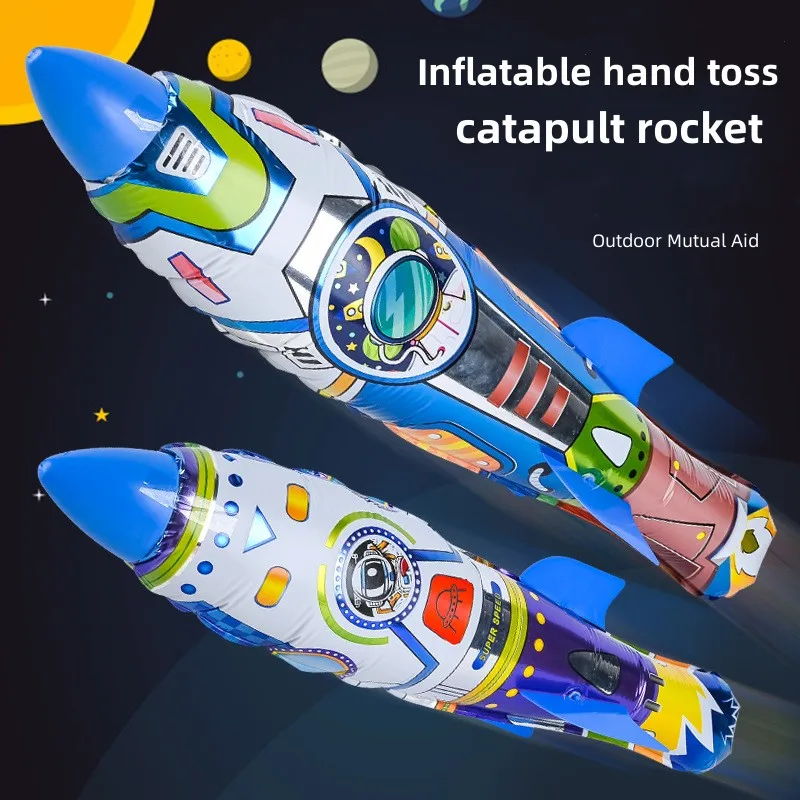 

Hand Throwing Rocket Outdoor Sport Shooting Game Children Ejection Rocket Inflatable Launcher Boys Toys Parent-Child Interaction