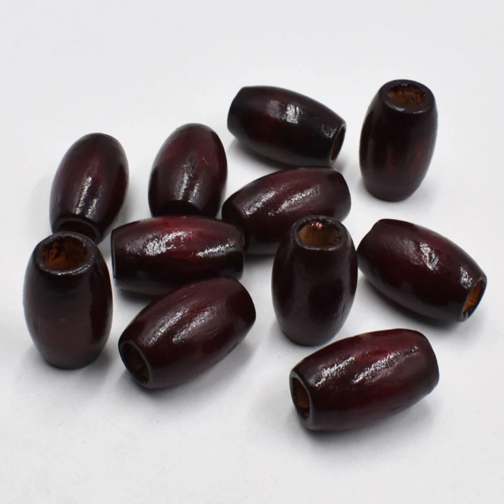 

30Pcs Oval Wood Spacer Beads Wooden Beads Natural Wood Crafts Beads for Jewelry Making
