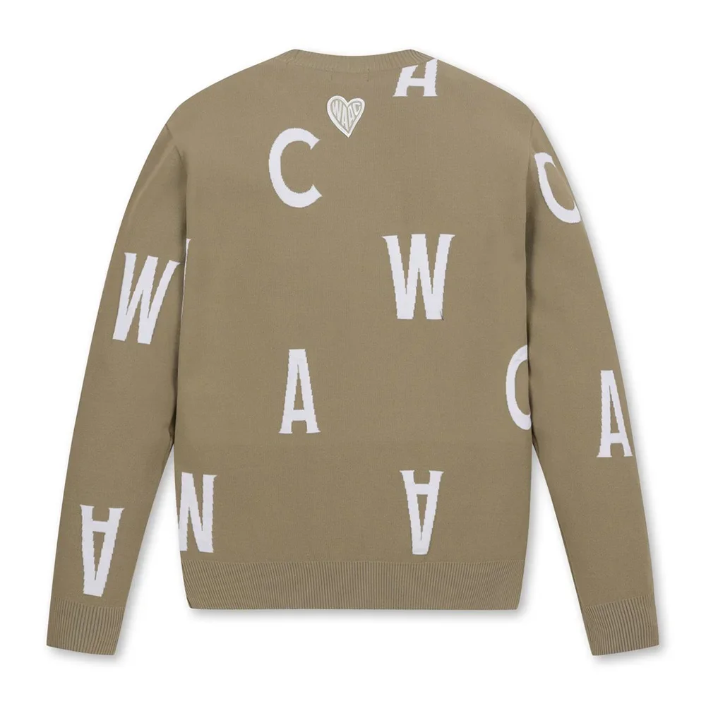 Turtleneck Sweater Men's Knitted Letter Design Sweater