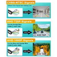 QMKJ НОВАЯ 280 Вт AHD 4K 1920*1080P Резервная камера ночного видения заднего вида 180 градусов широкоугольная водонепроницаемая AHD камера парковки автомобиля — изображение 3