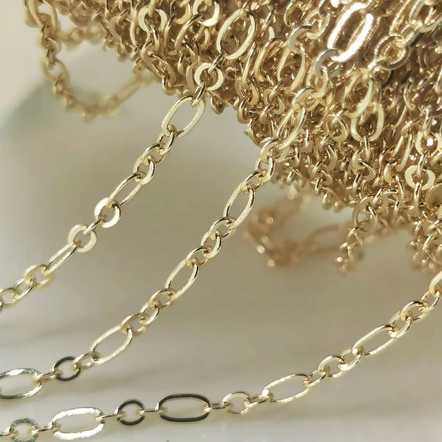 6 Kinds Of Jewelry Making Chain Silver-Plated Gold Copper Chain DIY Jewelry  Accessories For Necklace Bracelet Crafts 5 Meters - AliExpress