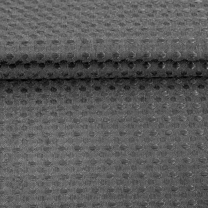 No Hooks Required Dotted Waffle Weave Shower Curtain with Snap in Liner - 71W x 74H,Hotel Grade 2