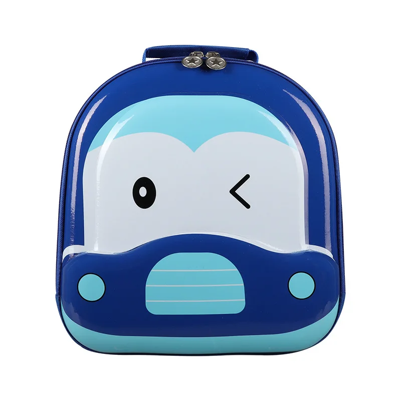 New Children's Hard Shell Schoolbag Cartoon Car EVA Eggshell Backpack for Kindergarten Boys and Girls Load Reduction Backpacks