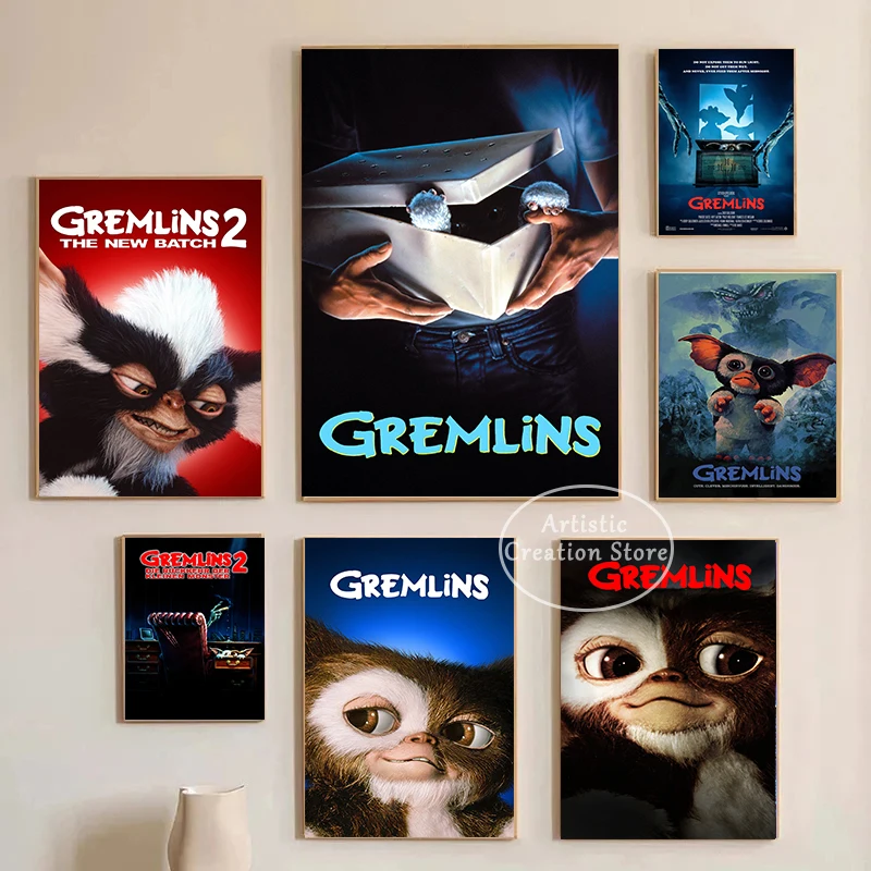 Classic Movie Gremlins Poster Art Canvas Painting Pictures E Hd Prints Pictures For Modern Bar Cinema Bedroom Wall Home Decor