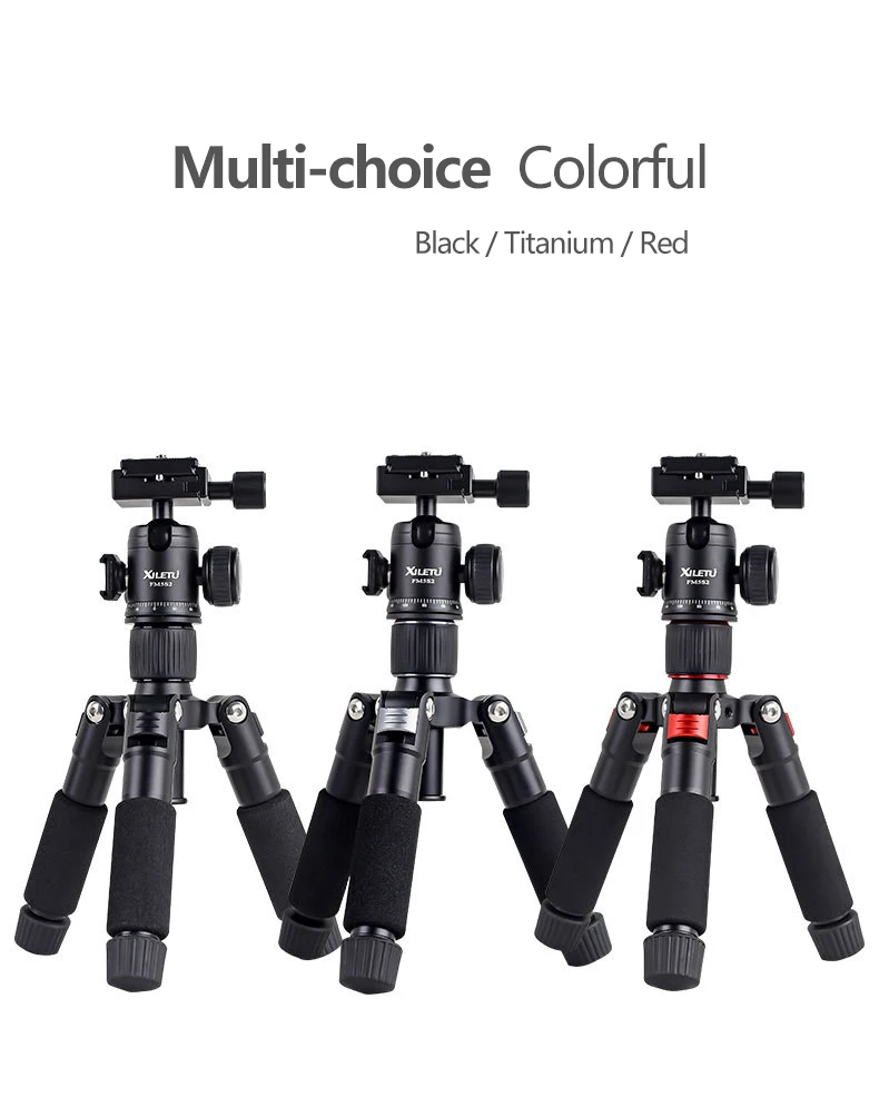 Description Picture 6 of itemXILETU FM5S2 NEW Mini Portable Travel Tripod Lightweight Desktop Live Video Tripod Cold Shoe Expansion Bracket for DSLR Camera