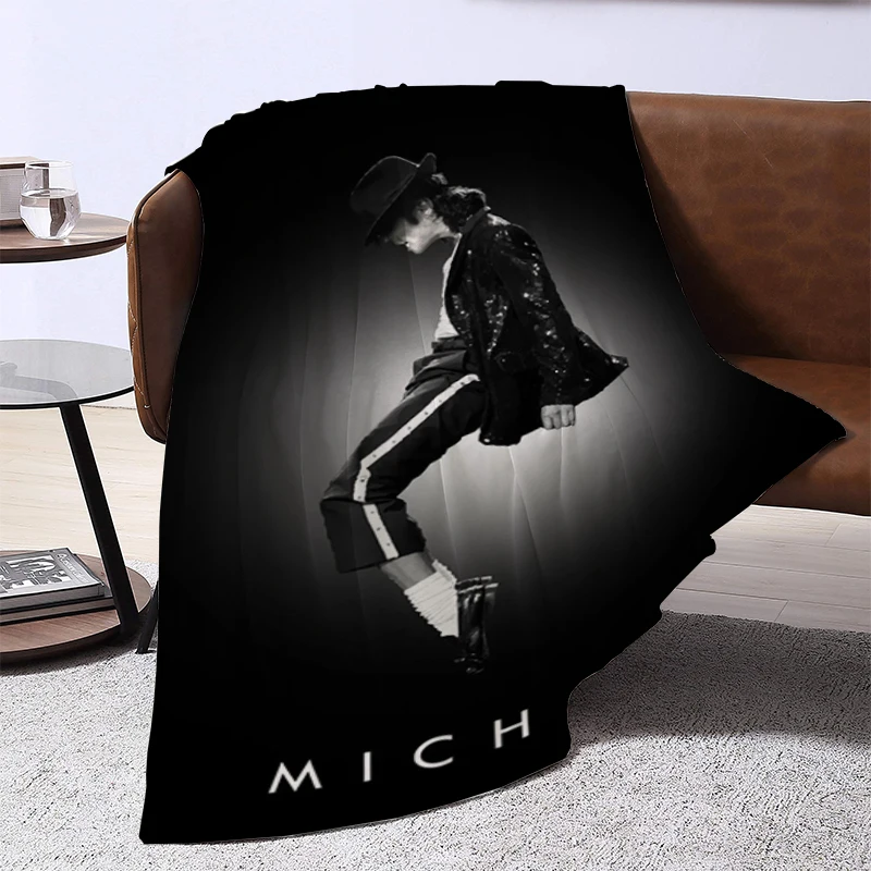 

Michael Jackson Custom Blanket Double Bed Blankets & Throws Fluffy Soft Blankets for Decorative Sofa Summer Comforter Furry Home