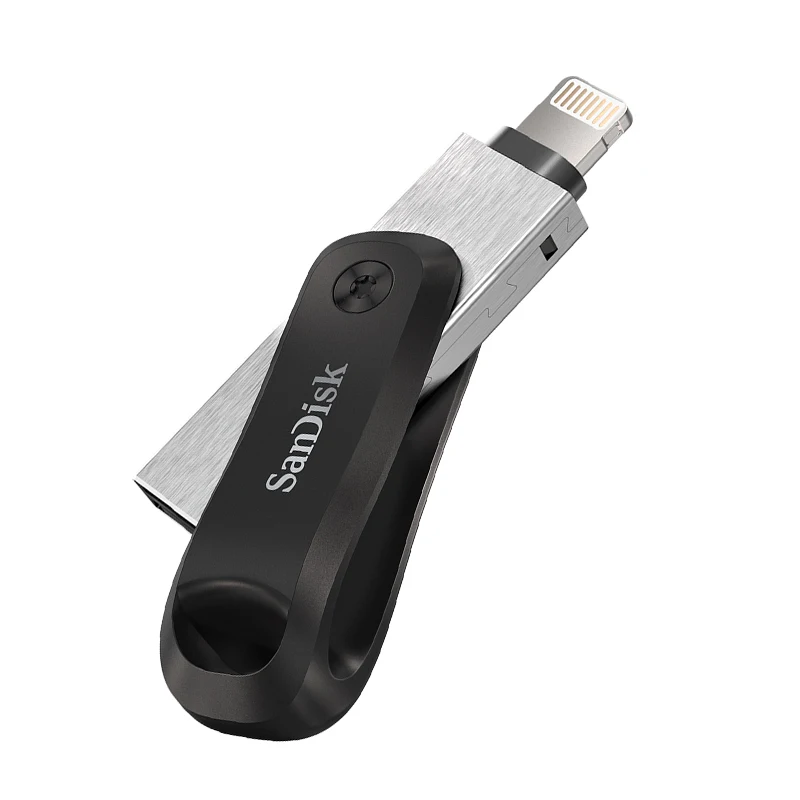Sdix60N Dual-Purpose Girevole Usb3.0 Sandisk Flash Drive 128Gb 256Gb U Disco Di Metallo Otg Connettore Fulmine Per Iphone/Ipad/Pc