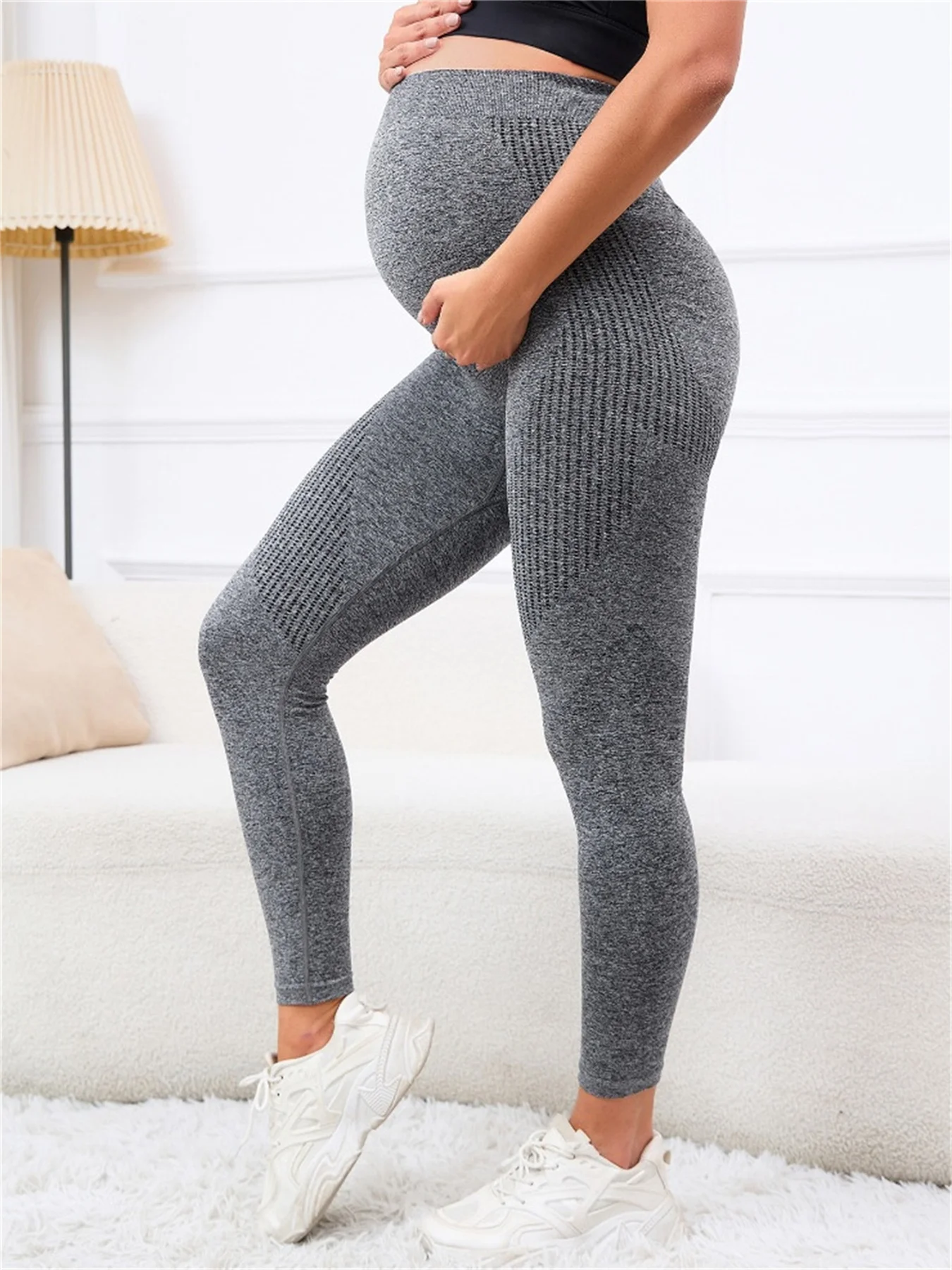 Maternity Leggings Over The Belly Pregnancy Yoga Pants Tights Soft Workout