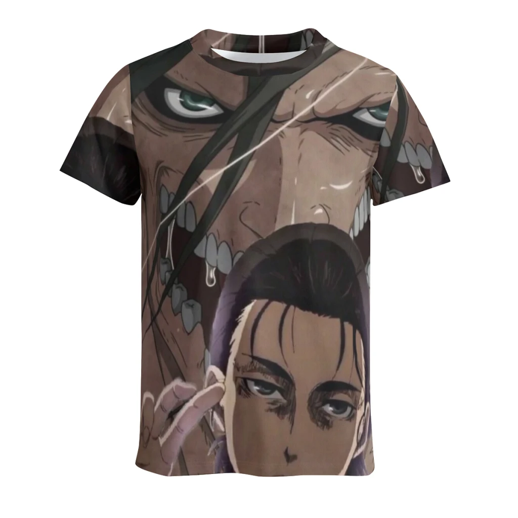 thumbnail image 1 of Camiseta de manga corta con cuello redondo y diseño retro de Wings of Liberty Attack on Titan para hombre, nueva camiseta de verano de manga corta, 1 of 4