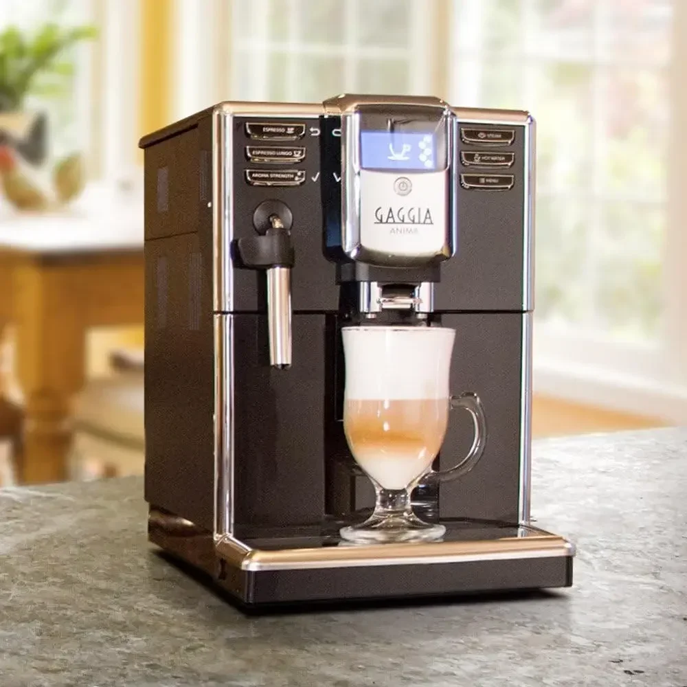 Gaggia Anima Coffee and Espresso Machine, Includes Steam W for Manual Frothing Lattes Cappuccinos ,Black