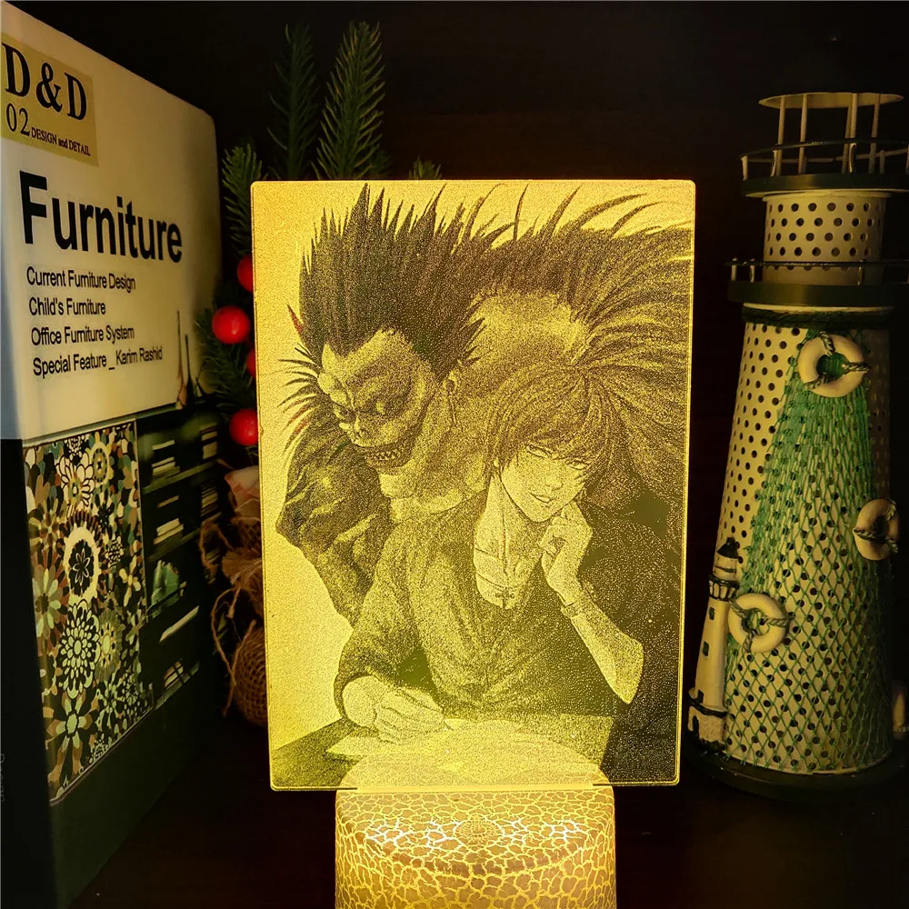 DEATH NOTE 3D Night Lights LED Ryuk Anime Manga Colorful Collective Lampara Table Desk Lamp RGB Visual Lighting Bedroom Decor led night light