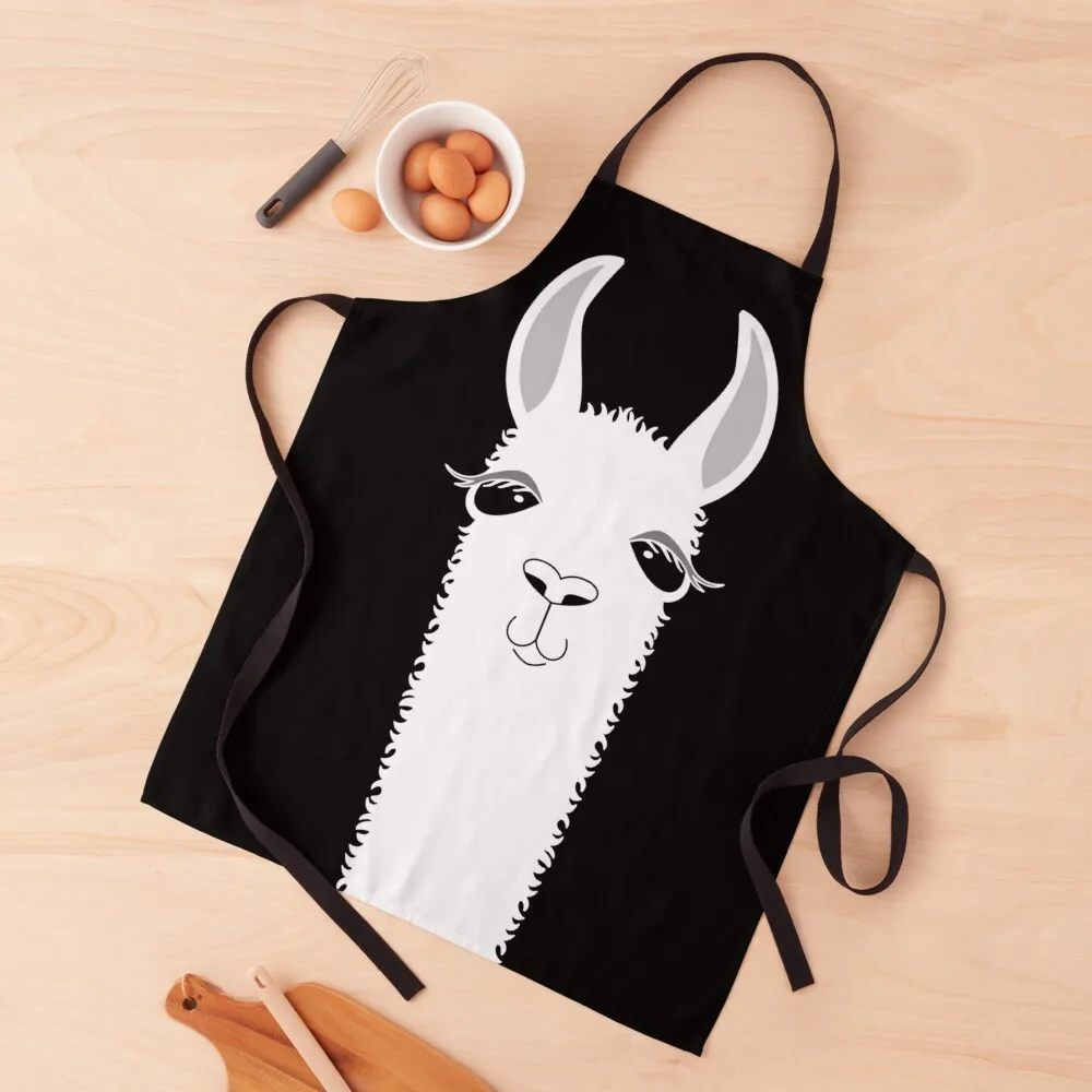 

LLAMA PORTRAIT ON CLASSIC BLACK Apron Manicurist Aprons Apron For Girl Children'S Apron