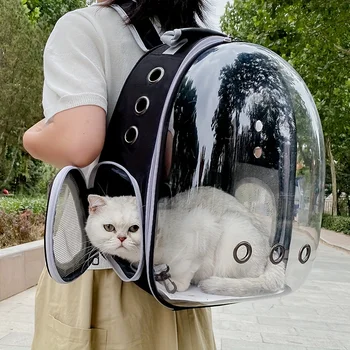 Cat & Dog Pet Carrier Backpack, Cat Bag, Portable Transparent Space Capsule Pet Bag For Going Out, Breathable Cat Backpack