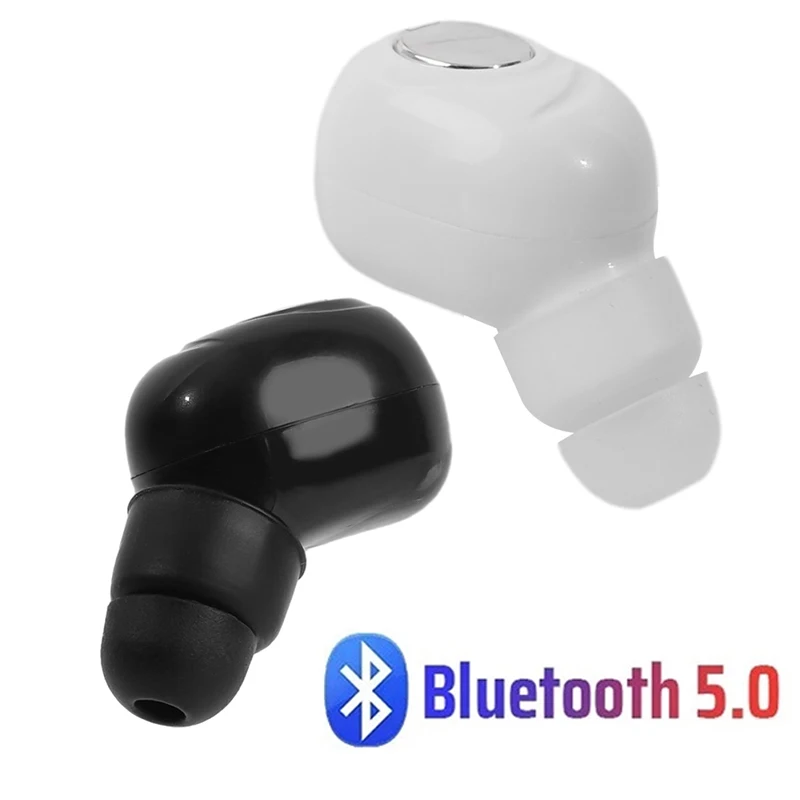 

New Bluetooth 5.0 Earphones Mini Hiden Over Ear Wireless Bluetooth Earphone In Ear Sport Mic Handsfree Headset Without Warehouse