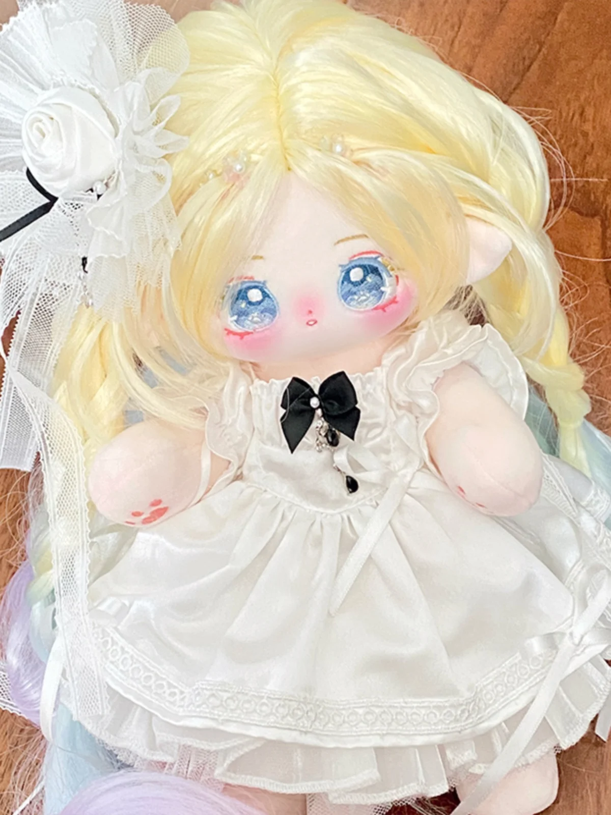 20cm 30cm Doll Clothes White Flower Ball Hairpin Lolita