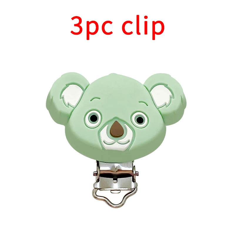 3/10pcs New Silicone Koala Beads Teether Food-Grade Chewing Teeth Bead DIY Nipple Chain Jewelry Accessories
