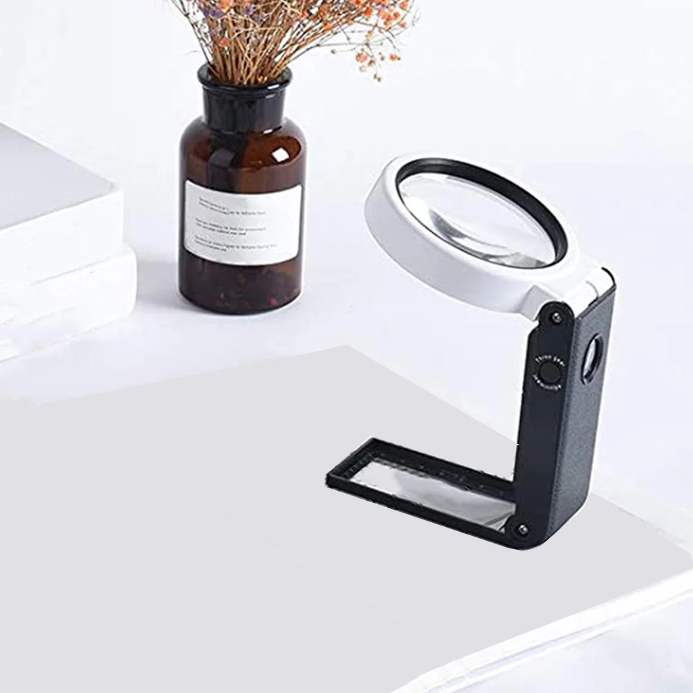 

Desktop Magnifier Embroloisse Glasses Magnifying Lamp Table Lamps with Light Plastic