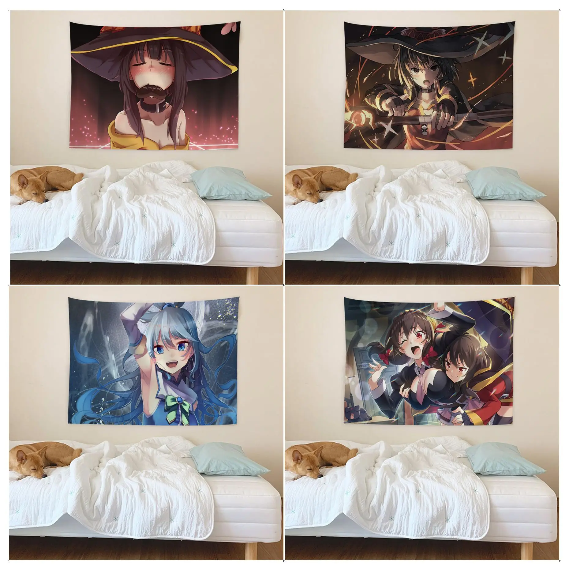 

Anime KonoSuba Tapestry Chart Tapestry for Living Room Home Dorm Decor Art Home Decor