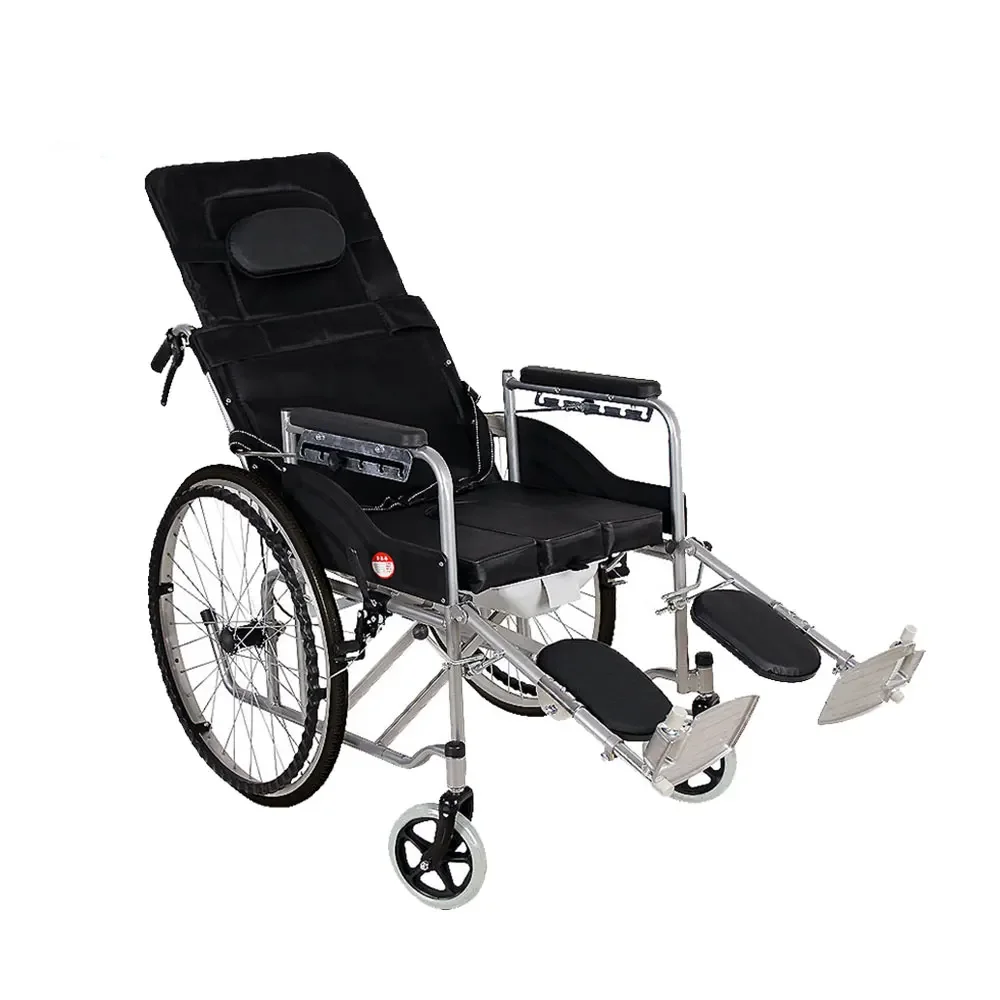 Manual Wheelchair Multifunctional Outdoor Full-Recliner Aluminum Lightweight