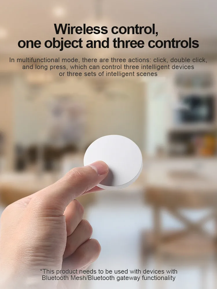 Timethinker-ptx Smart sem Fio Mini Chave Interruptor Conexão Bluetooth Botão Remoto Home Security Trabalhar com Xiaomi mi Home App - Image 2