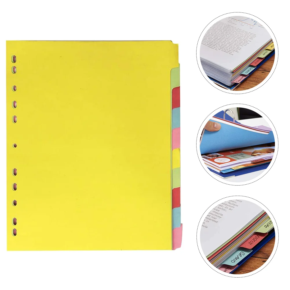 Dividers Holes Labels Binder Tabs Page Indexing Divider A4 Category