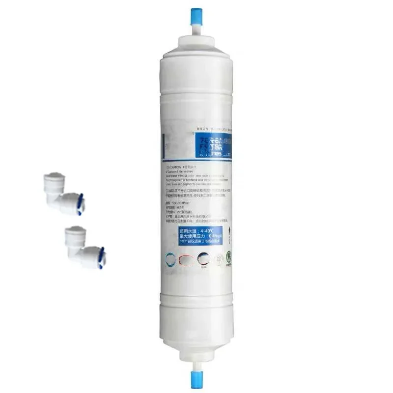 SOOEL T33 Quick Connect INLINE COCONUT Carbon Post WATER FILTER Cartridge With 2 fitting Water Purifier REVERSE OSMOSIS