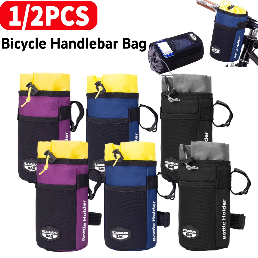 Bicycle Bag Cycling Water Bottle Carrier Pouch Bicycle Water Bottle Bag Portable Kettle Holder Riding Handlebar Bag Accessories