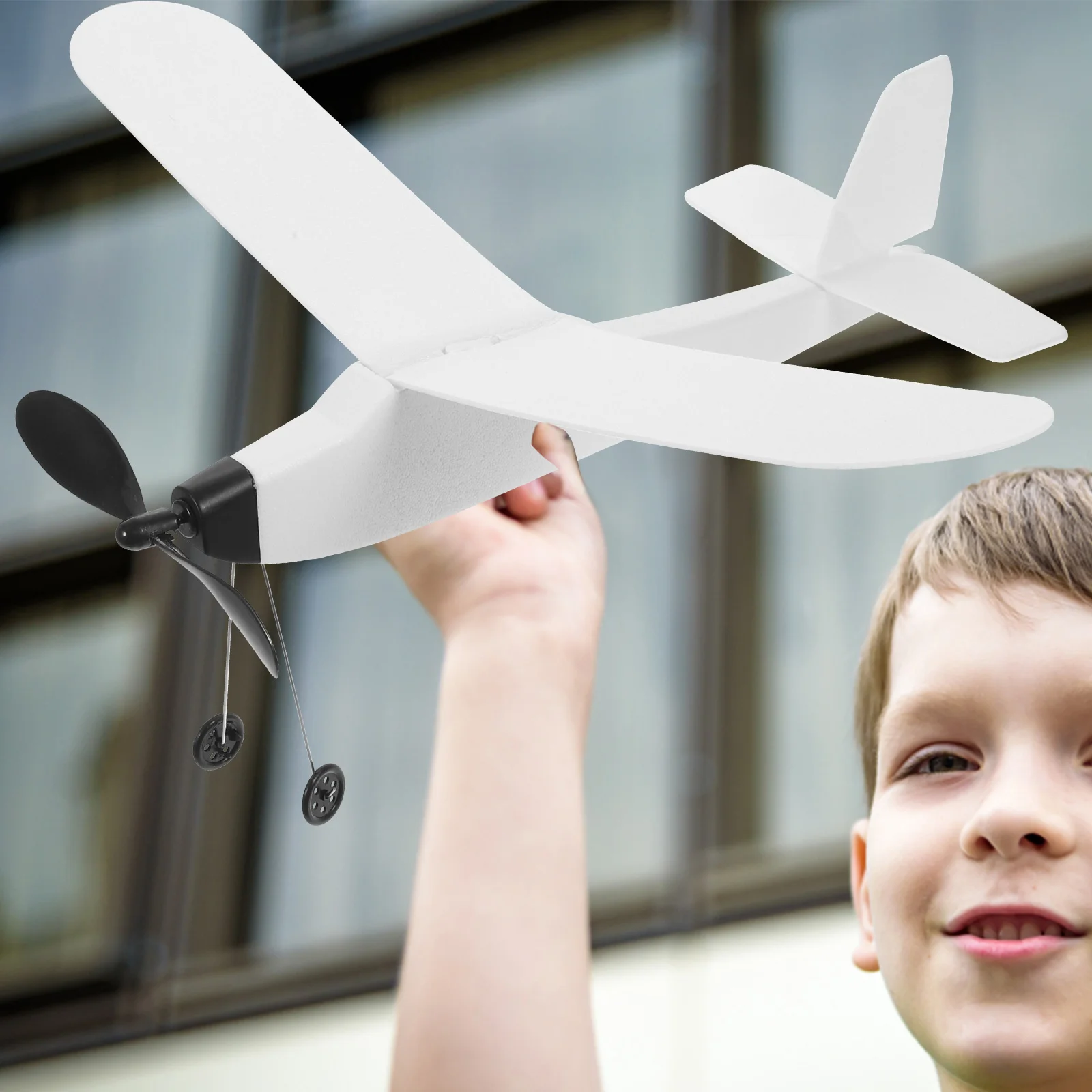 

Rubber Band Glider Plane Toys Kids Outdoor Airplanes Throwing Flying Foam Children Playthings Educational Playset
