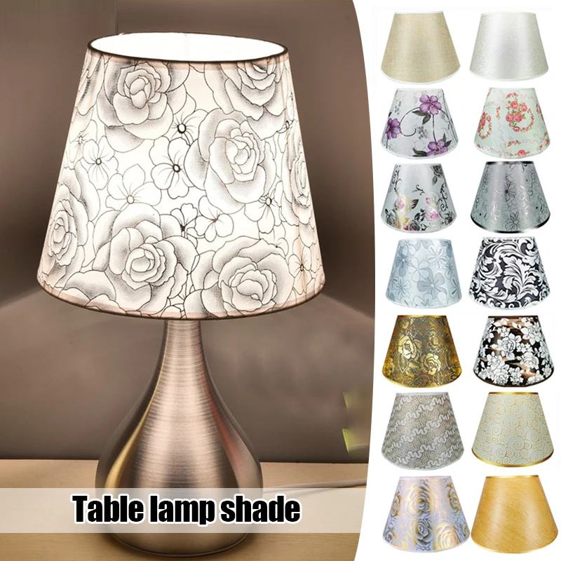 shade holder lampshades for table ceiling light frame frames home pendant iron bracket diy hanging chandelier European Retro Style Table Lampshades PVC Sheepskin Fabric Floor Lamp Shade Bedroom Bedside Home Decor Wall Lamp Shell Cover