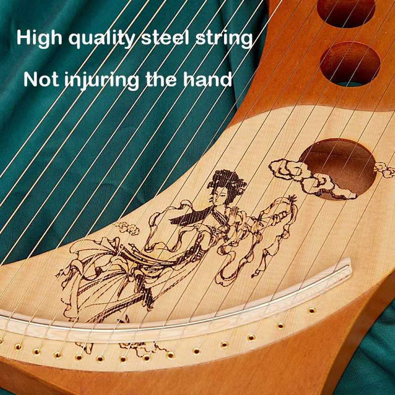 Lyre Harp 19 Strings Piano Harp High-quality Lyre 19 Strings Mahogany Musical Instrument With Spare