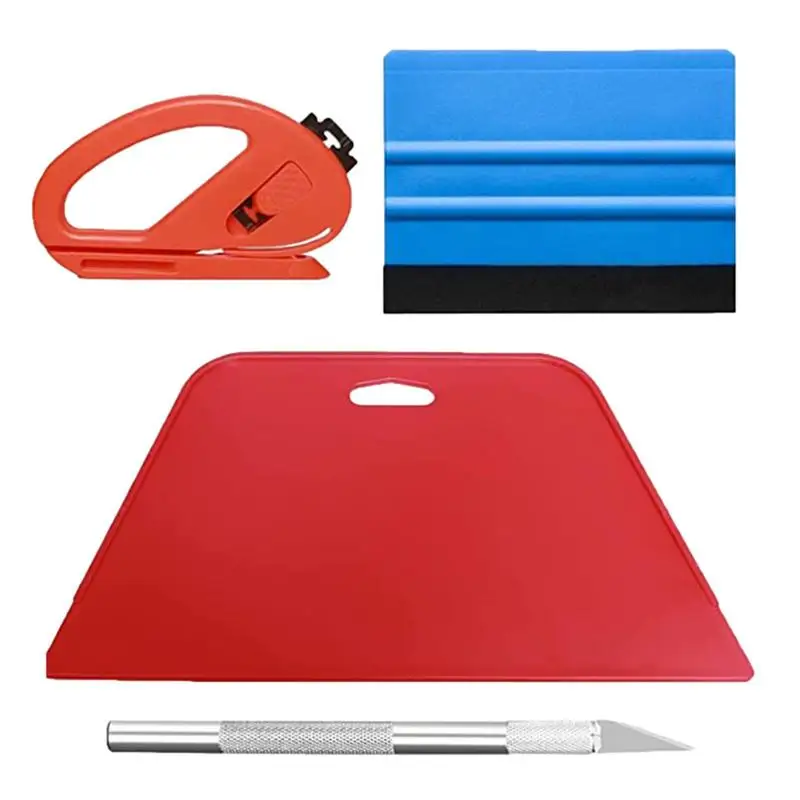 

Window Tinting Tools Kit 4PCS Window Tint Installation Kit Vinyls Wrap Tool Kit Vinyls Scraper Cutter For Vehicle Window Tint