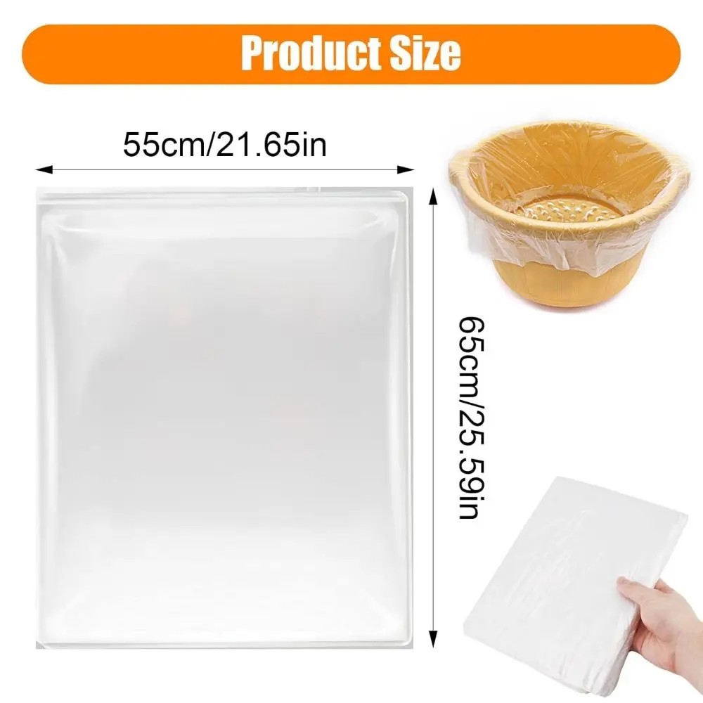 240Pcs Transparent Foot Tub Bags Thicken Heat Resistant Bath Basin Bags 65cm*50cm Waterproof Foot Tub Liners Skin Care