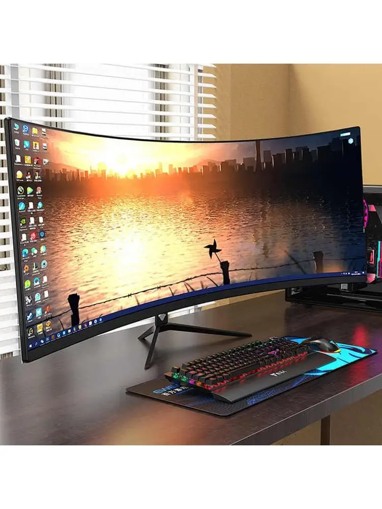 커브드 디스플레이 144hz 컴퓨터 화면, PC 디스플레이, 4k 게임 디스플레이 옵션 구성, 34 인치 