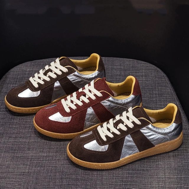 2025 New Women's sneakers Shoes Anti-slip Flat Shoes German Training Shoes Women Plus Size Retro Shoes Skateboard Shoes female 1