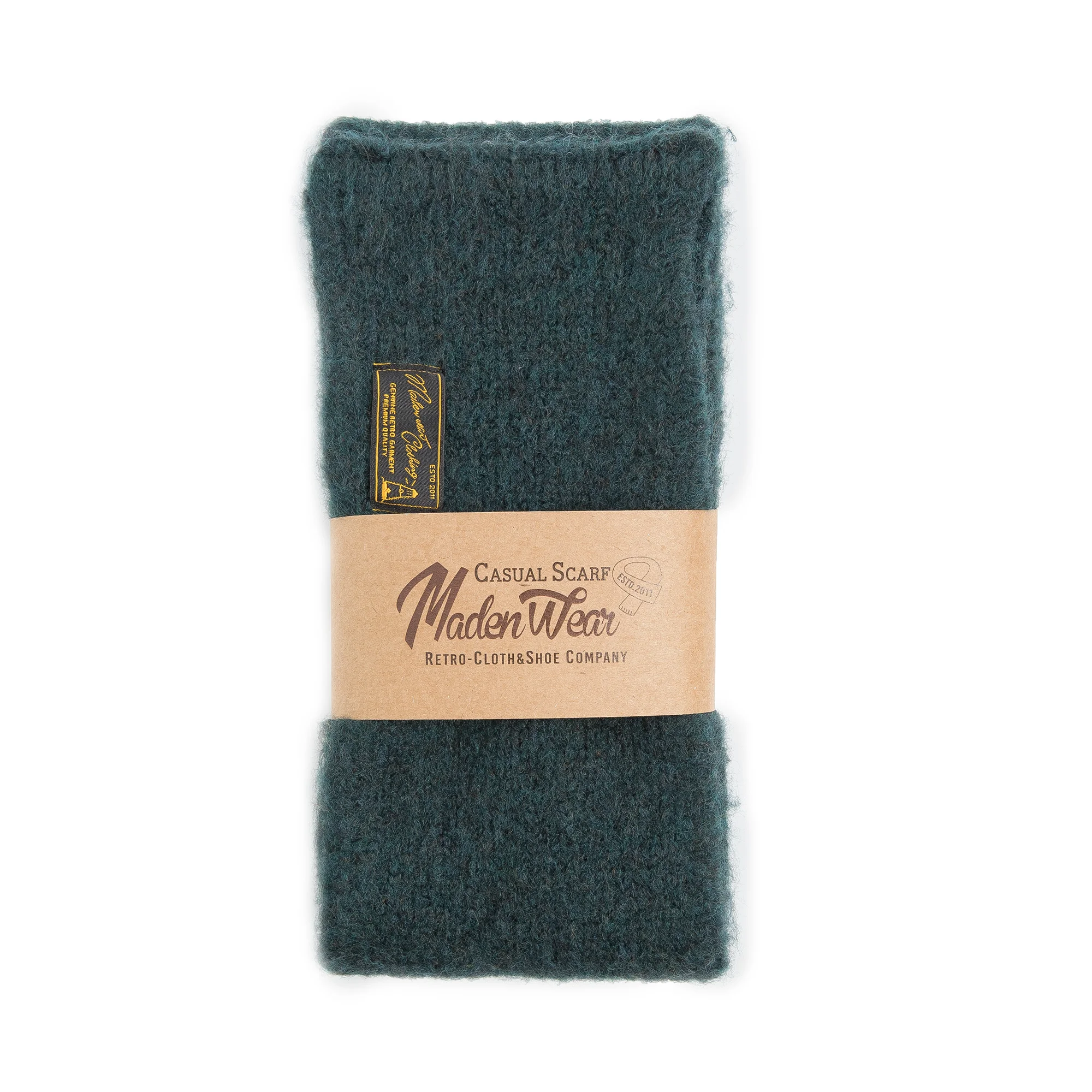 Maden Vintage Solid Color Mohair Scarf Winter Knitted Scarves Men & Women Warm Windproof Fashion Small Size Collar Scarf
