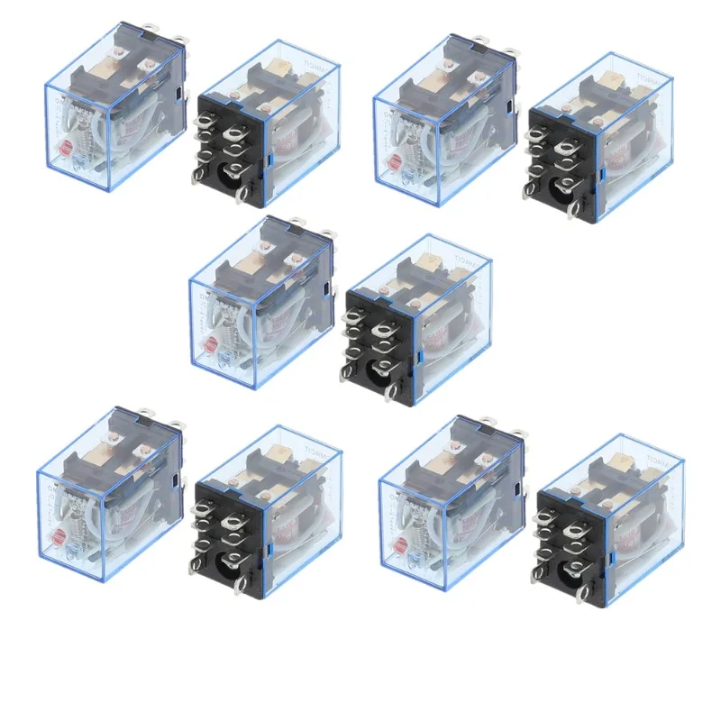 Relé Ly2nj 220 240v ac Pequeno Relé 10a 8pin Bobina Dpdt 10 Peças